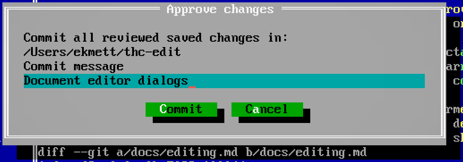 Approve changes: name the commit and confirm its repository-wide scope.